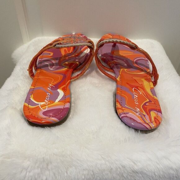 Circus NY Sam Edelman Women’s Sandals Shoes Size 7 Tie Dye Thong Flip Flops NEW - Picture 11 of 16